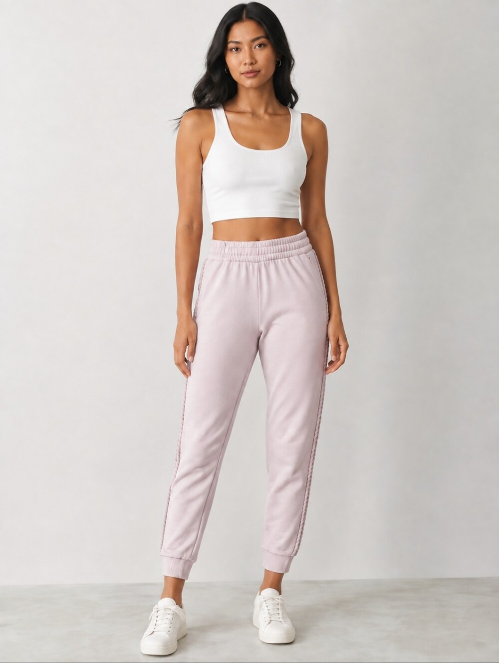 ❤️ ELIE TAHARI SIDE BRAIDED HIGH RISE SCUBA JOGGER PANTS, XS